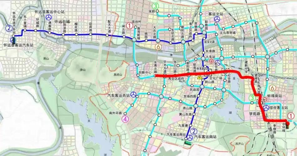 蚌埠:将建设2条轨道交通线,采用比亚迪云轨,2019年5月试营运!