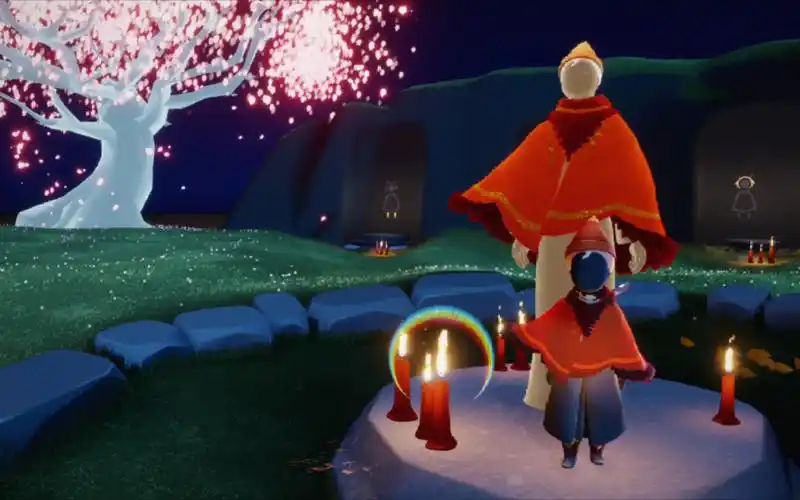 【sky光遇】【国服】4月22号复刻红绒斗篷/锥形小帽/瑜伽动作的全过程