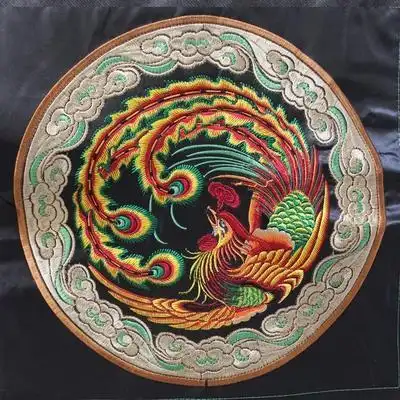凤銮-民族风机绣苗族刺绣绣片diy绣花服装包包diy圆形绣花-淘宝网