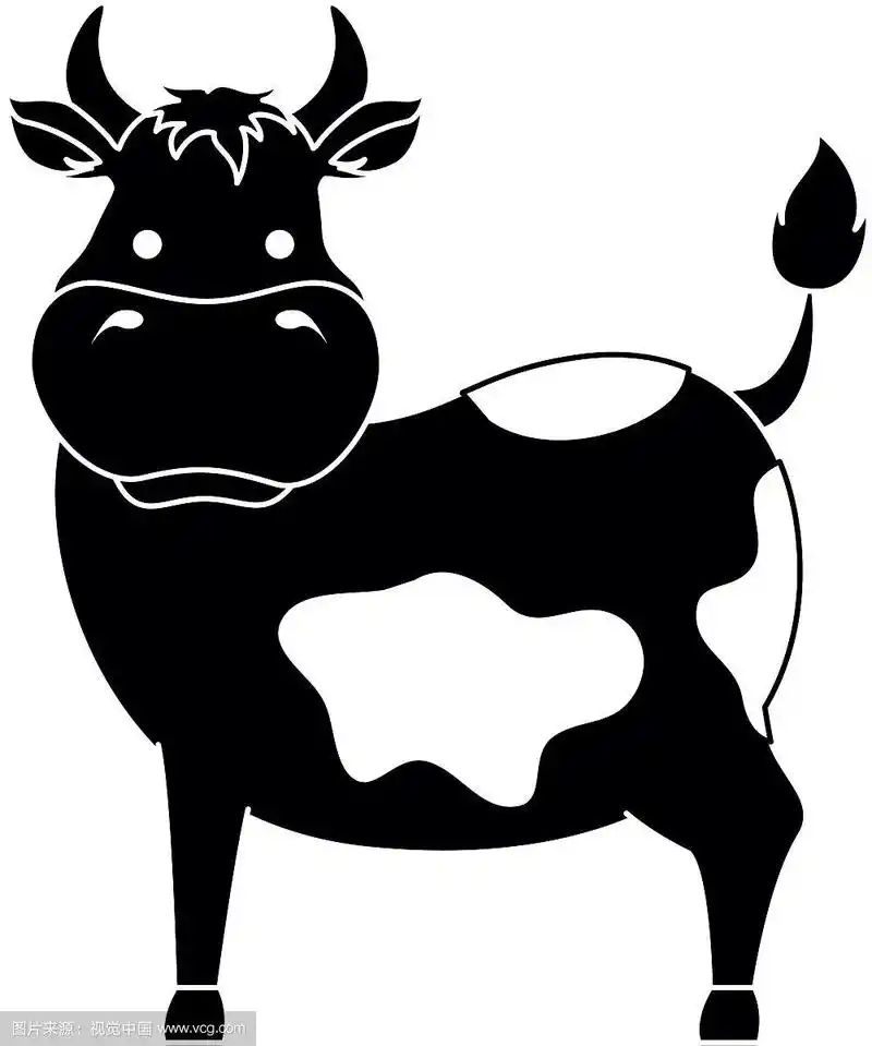 农场奶牛孤立图标