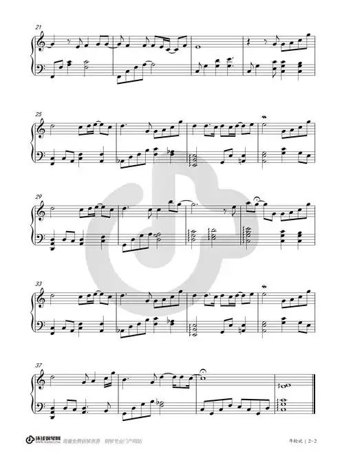年轮说 杨丞琳钢琴谱-杨丞琳年轮说钢琴谱-环球钢琴网