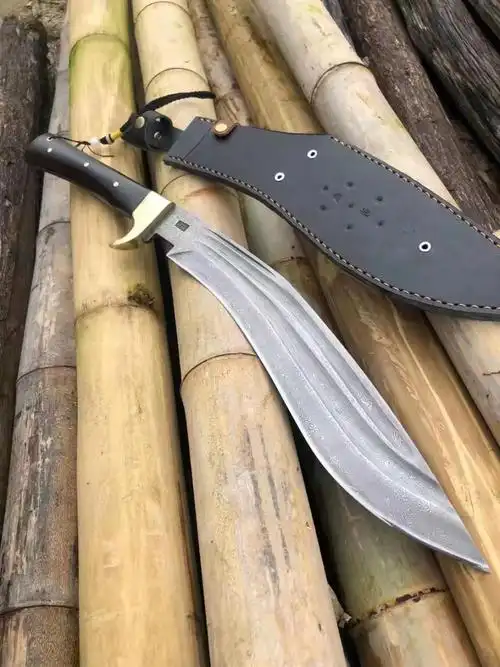 不舍天真 尼泊尔军刃 户撒阿昌族加长大号刃户外开路山刀 深灰色 60