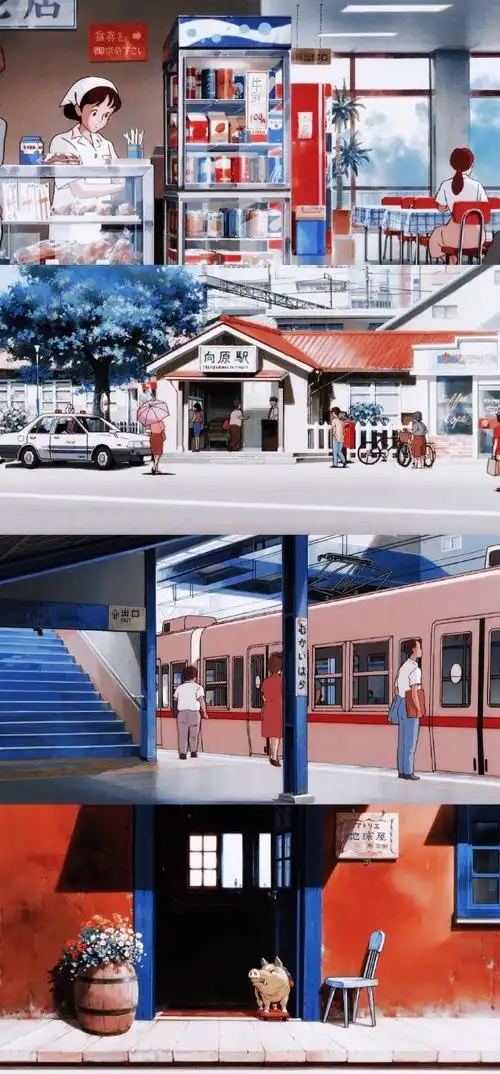 侧耳倾听拼接手机壁纸图片