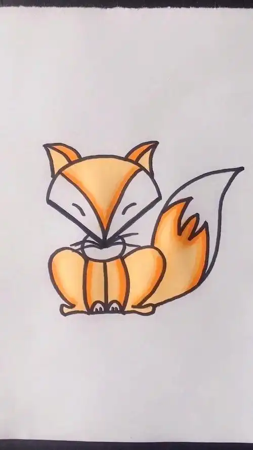 画画原来如此简单#教你画小狐狸,一起来画画