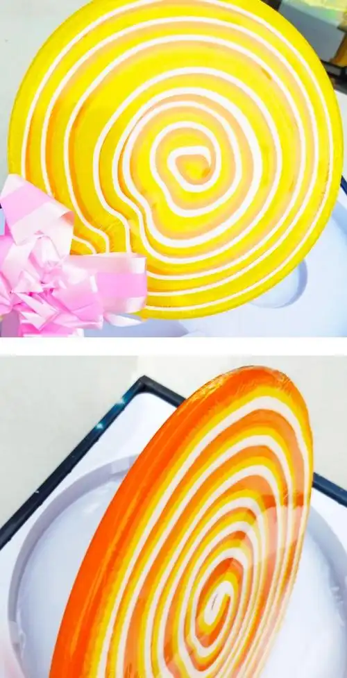 1000g克巨型超大七彩棒棒糖礼盒装波板糖果生日礼物零食情人礼品 心形