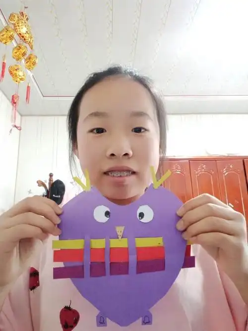 纸条编织猫头鹰——龙小线上作业秀