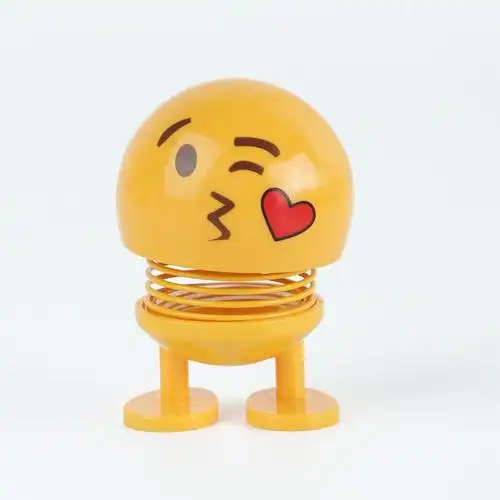 驰卡行汽车摆件车载表情包弹簧摇头搞笑创意车内上饰弹簧表情公仔摆件