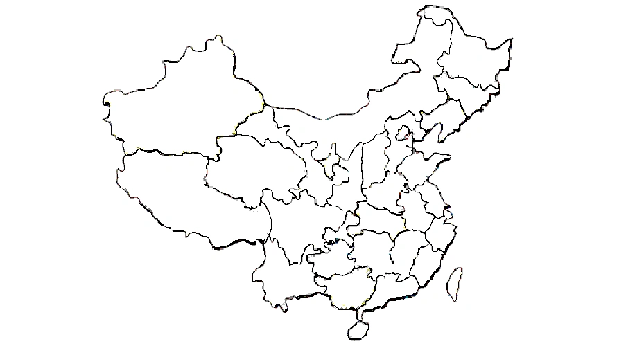 完整word版中国政区空白图