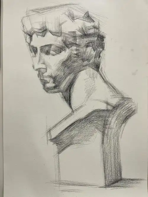 素描石膏像小卫步骤