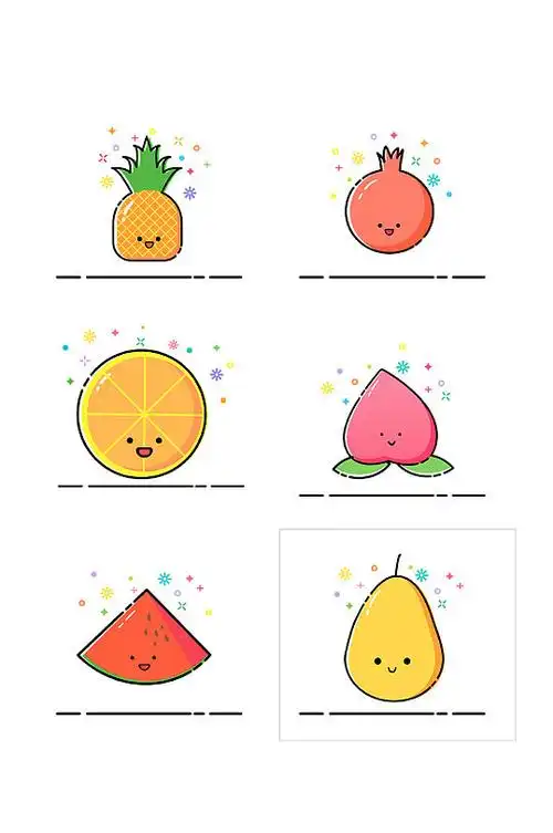 原创可爱mbe风格水果