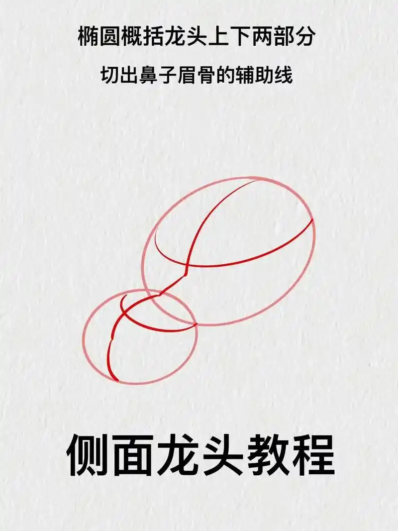 侧面龙头画法教程.侧面龙头画法教程 #龙头 #画法 #教程 - 抖音