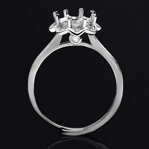 戒托莫桑钻戒空托1克拉八爪钻石石女珠宝戒指戒指