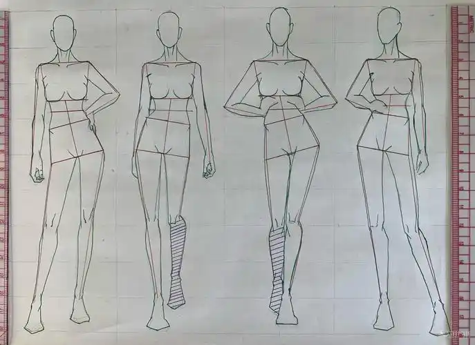 服装效果图手绘模特-服装画/服装设计手稿 - 穿针引线服装论坛