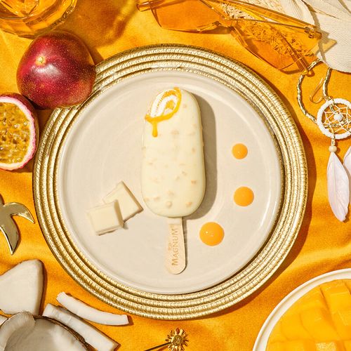 【新品】和路雪梦龙冰淇淋白巧克力阳光热情果雪糕64g支冰激凌