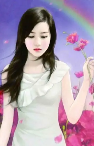 现代女子手绘头像