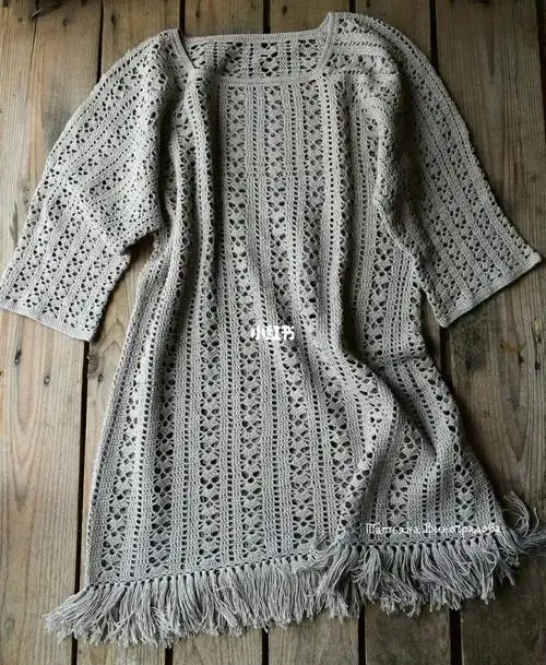 钩针方领衫花样