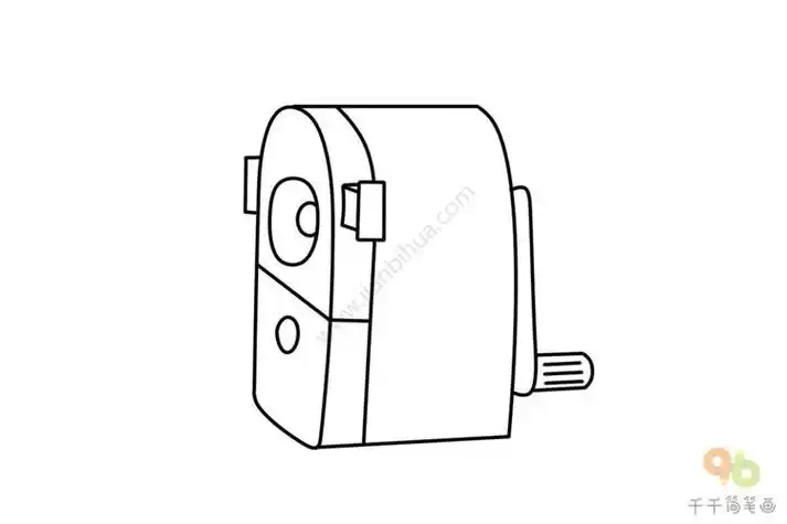 转笔刀和书的简笔画