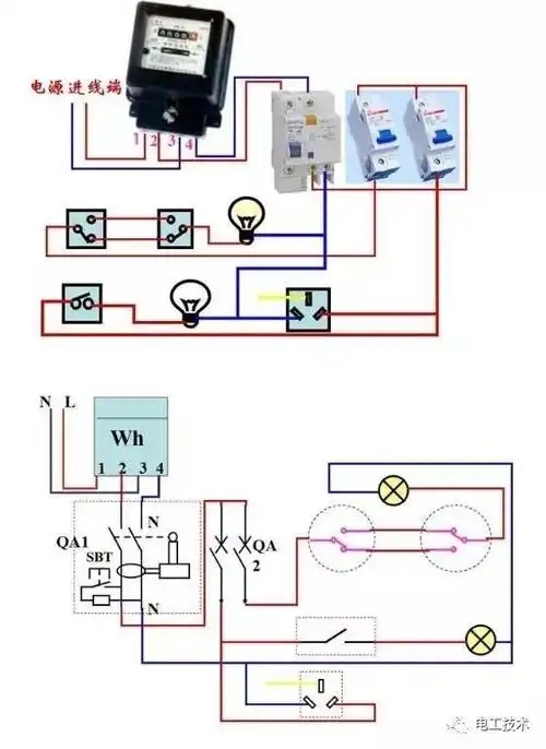 电气分享讲解基本照明电路及家用电路安装