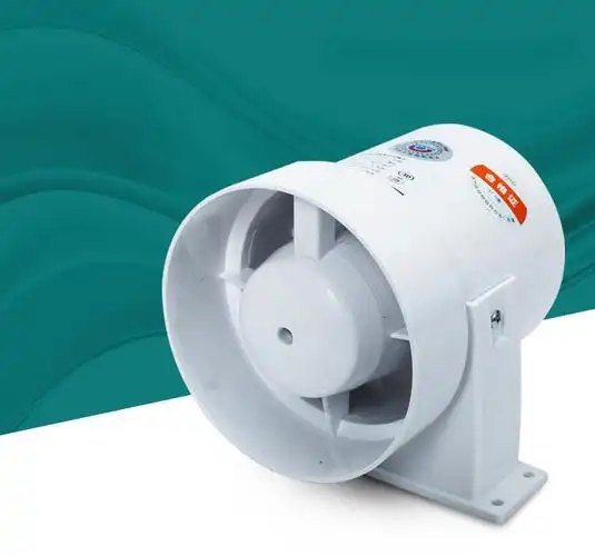 定制顶格100110mm小型4寸管道风机排抽风排气扇抽风带止回阀4寸100mm