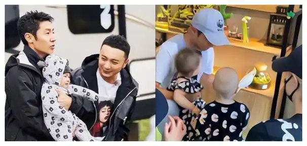 撒贝宁携龙凤胎西安游李白穿汉服惊艳夫妻眼神交流动人