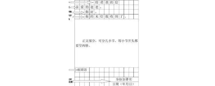 写信的格式 小学生