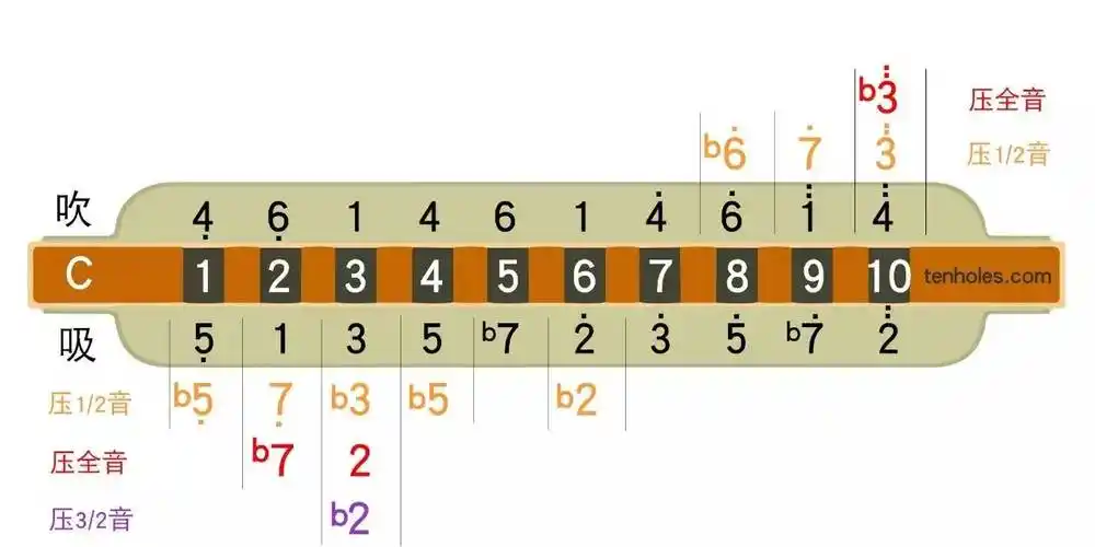 晓松口琴私房课:03,一个带有经过和结束乐句的shuffle