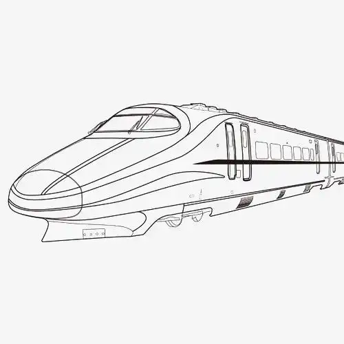 高铁列车头简笔画