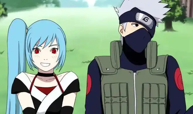 卡卡西与米娜【mine】的孩子是一位白发少年,他的名字叫做旗木本【ken