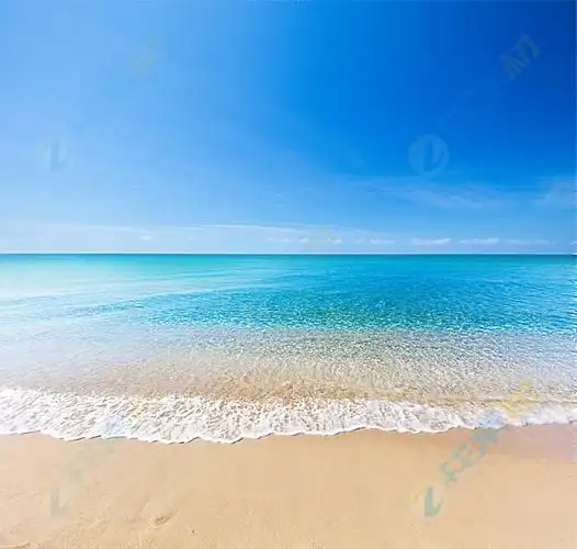 美丽蔚蓝大海沙滩背景高清图片下载