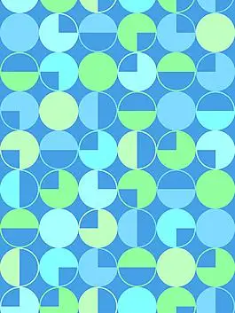 矢量绿色半圆花纹