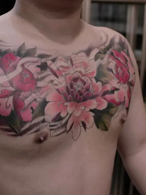 牡丹_纹身图案手稿图片_大宇的纹身作品集