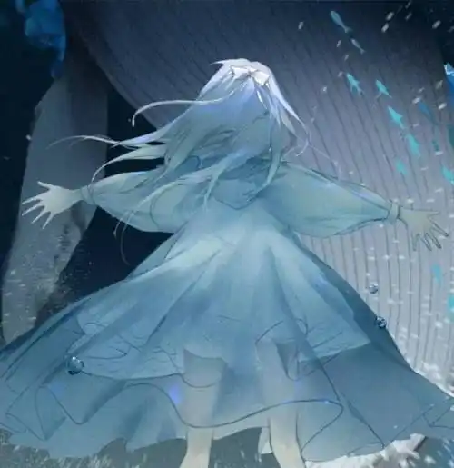 动漫女头蓝色系手绘女生头像壁纸