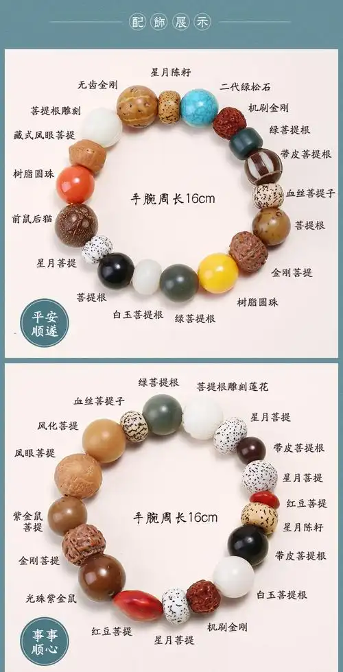 【欧阳先生】原创十八子多宝手串菩提子男女款佛珠手链金刚菩提莲花