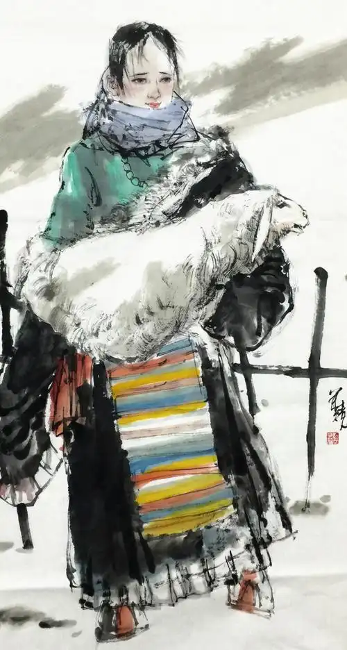 画家彭华竞水墨人物作品欣赏