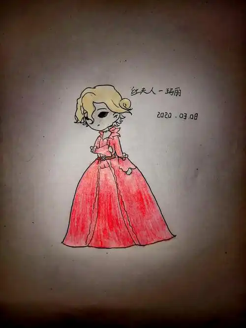 在女神节画了一只q版红夫人,祝第五女性角色女神节快乐,也祝各位女性