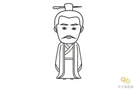 教程孙权简笔画图片教程三国之孙权铅笔画简笔画绘画方法他谥号大帝