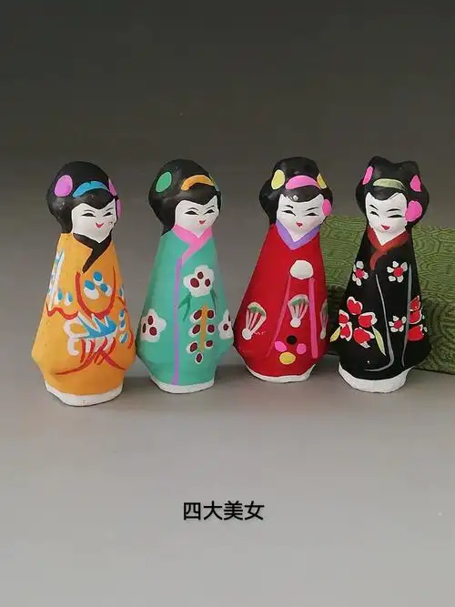 中国风小礼品特色民间手工艺品迷你小泥人泥娃娃小摆件玩具纪念品 -