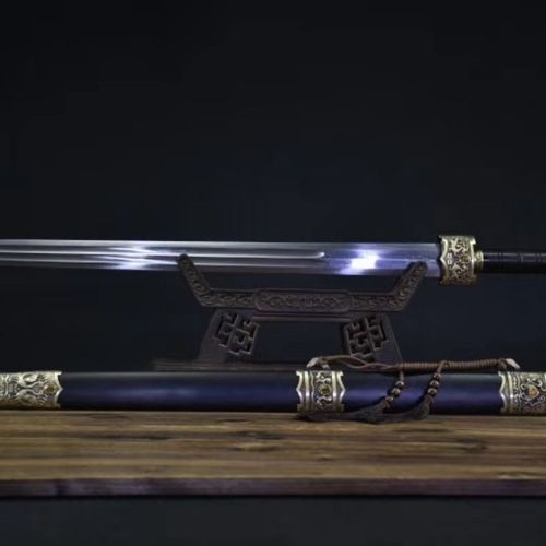 龙泉剑花纹钢一体锻打唐剑秦剑如意汉剑收藏工艺礼品宝剑未开刃