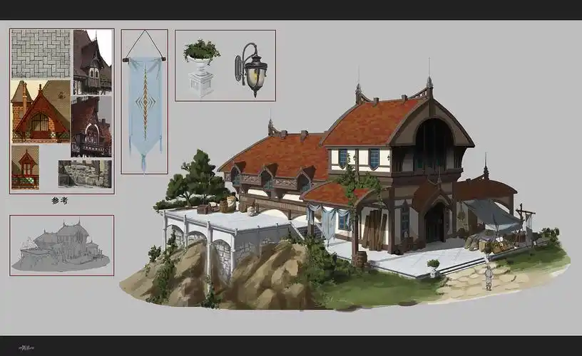 欧式建筑设计|插画|游戏原画|菩提提提子_原创作品-站酷(zcool)