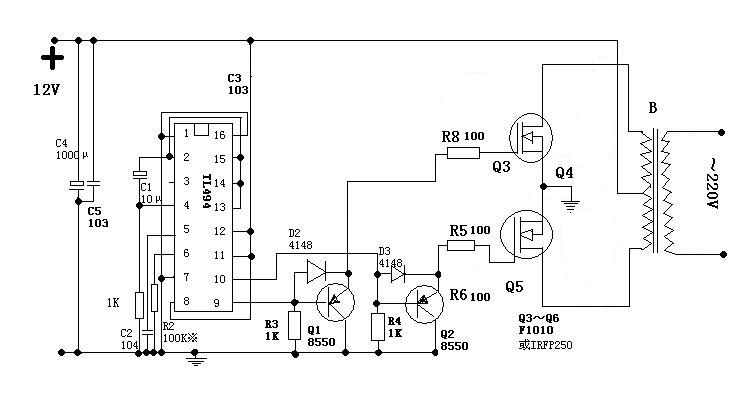 494电源逆变器场效管发热严重