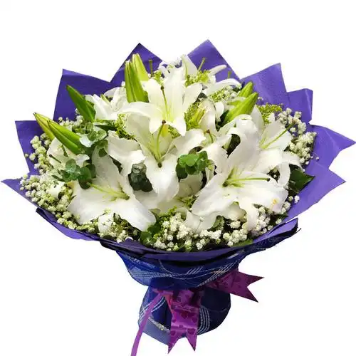 鲜花速递 百合花 香水百合花束 生日北京上海成都深圳全国同城配送 6