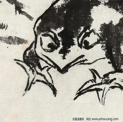 潘天寿国画作品蛙声满田图高清下载