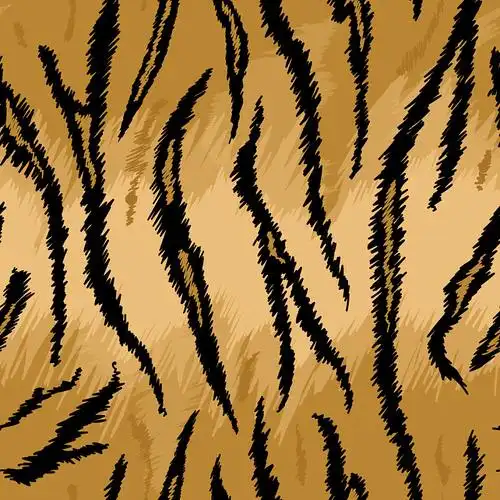 老虎纹理无缝动物图案背景
