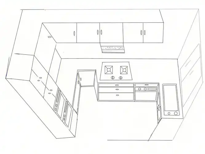 最后画了个平面图发现厨房可用空间太少了,画画改改出了最终版.