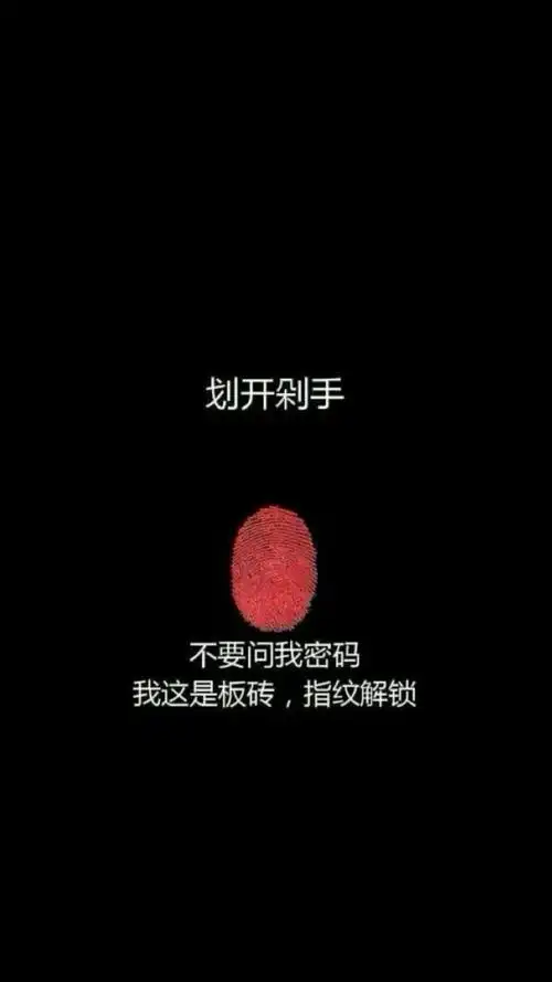 手机壁纸 背景黑 别碰我手机!