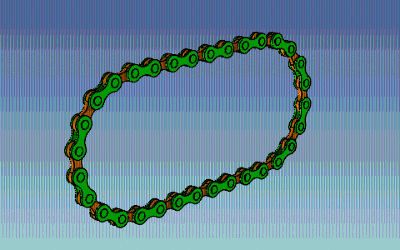 链传动是由链条和链轮组成的,它利用链条与链轮轮齿的啮合来传递动力