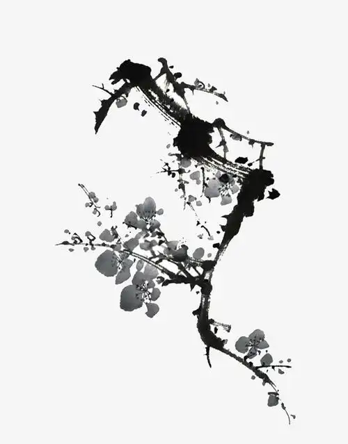 水墨画墨梅免抠素材免费下载_觅元素51yuansu.com
