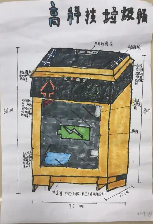 蝹5班《垃圾桶设计》作品欣赏!