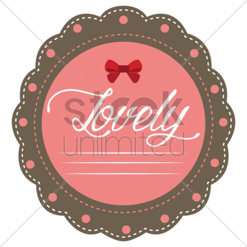 lovely label v矢量图形