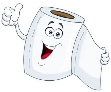 卡通女士上厕所卫生纸卡通照片